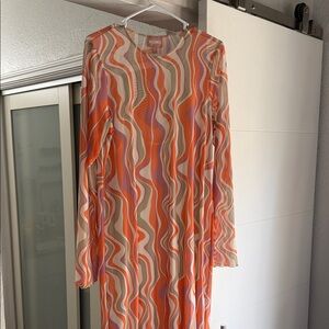 Show Me Your MuMu wavy stripe maxi dress